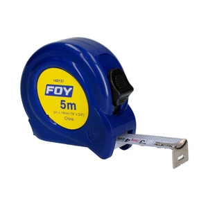 Foy-142121 / 142121 Flexómetro con carcasa de plástico azul 5 m x 3/4" Foy