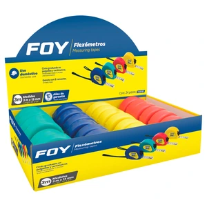 Foy-142131 / 142131 Flexómetros con carcasa de plástico colores en display 3 m x 1/2" Foy