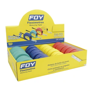 Foy-142132 / 142132 Flexómetros con carcasa de plástico colores en display 5 m x 3/4" Foy