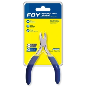 Foy-142222 / 142222 Mini pinza para electrónica con mango de vinil de 4-5/16", corte diagonal Foy