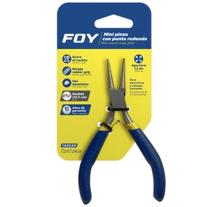 Foy-142224 / 142224 Mini pinza para electrónica con mango de vinil de 4-15/16", punta redonda Foy