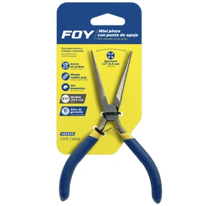 Foy-142225 / 142225 Mini pinza para electrónica con mango de vinil de 5-3/4", punta aguja Foy