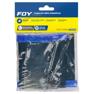 Foy-142628 / 142628 Juego de cuñas para raspar con mango plástico, 4 piezas Foy