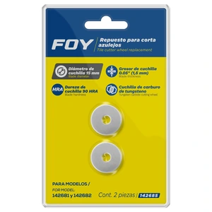 Foy-142685 / 142685 Repuesto de cuchilla para corta azulejos 15mm 142681, 142682 Foy