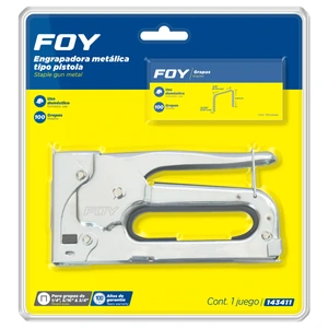 Foy-143411 / 143411 Engrapadora metálica tipo pistola para grapas de 1/4" a 3/8" Foy