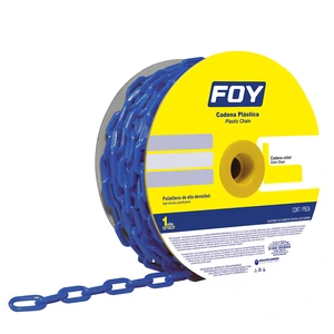 Foy-143417 / 143417 Cadena plástica calibre 6 mm de 25 m, color azul Foy