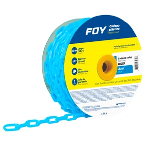 Foy-143431 / 143431 Cadena plástica calibre 3 mm de 50 m, color azul Foy