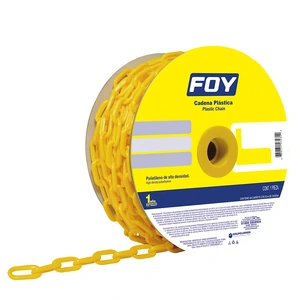 Foy-143435 / 143435 Cadena plástica calibre 3 mm de 50 m, color amarillo Foy