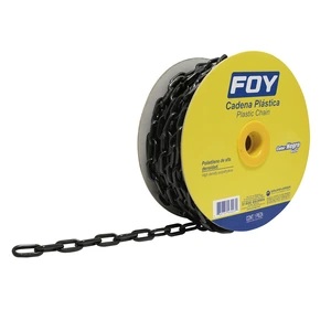Foy-143437 / 143437 Cadena plástica calibre 3 mm de 50 m, color negro Foy