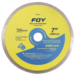 Disco de diamante continuo, 7" Foy