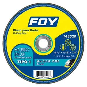 Disco abrasivo tipo 1 para Foy