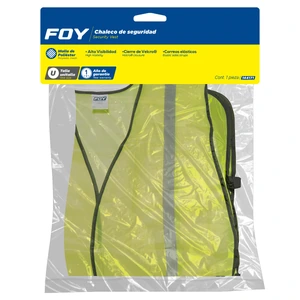Foy-144171 / 144171 Chaleco de seguridad de malla de poliéster de alta visibilidad amarillo unitalla Foy