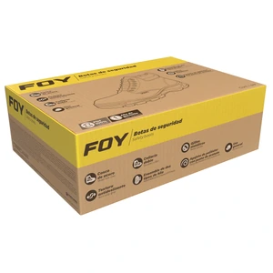 Foy-144533 / 144533 Botas de seguridad collarín doble con casquillo de acero #25 cm Foy