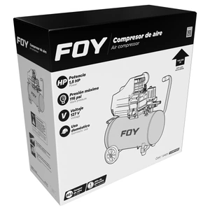 Foy-COMP340 / COMP340 Compresor de aire eléctrico lubricado 40L, 1.5HP, 127V Foy