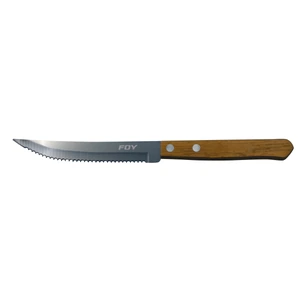 Foy-CU52M / CU52M Cuchillo de acero inoxidable p ara asado con mango de madera de 5 in