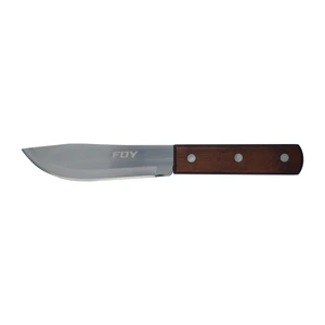 Foy-CU71M / CU71M Cuchillo cebollero de acero in oxidable con mango de madera d e 7 in