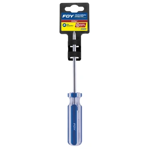 Destornillador con mango de PVC, punta x 4" Foy