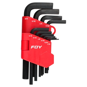Foy-JLL10P / JLL10P Juego de llaves hexagonales ti po  inL in, en pulgadas, 10 piezas en rack