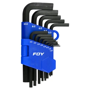 Foy-JLL13M / JLL13M Juego de llaves hexagonales ti po  inL in, métricas, 13 piezas en rack