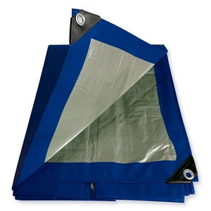 Foy-LE18X20 / LE18X20 Lona de polietileno color azul con fondo plata, 5.48 x 6.09 m Foy