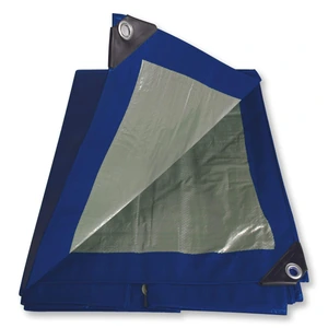 Foy-LE9X12 / LE9X12 Lona de polietileno color azul con fondo plata, 2.74 x 3.65 m Foy