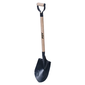 Foy-PRDMG / PRDMG Pala con mango de madera con puño metálico "D", redonda Foy