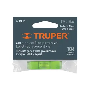 Gota verde de acrílico de repuesto para nivel, Truper