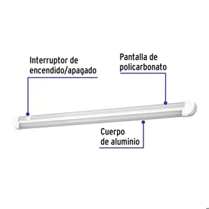 Volteck Luminario lineal ultra delgado de LED 6 W para gabinete