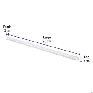 47326 / GAB-003L Volteck Luminario lineal ultra delgado de LED 19 W para gabinete