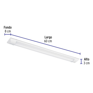 48390 / GAB-201L TRUPER Volteck - Luminario para gabinete, slim, 18 W, LED