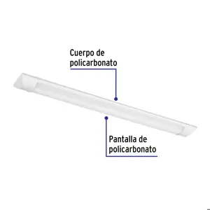 Luminario lineal delgado de LED 18 W para gabinete, Volteck