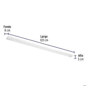 Luminario lineal delgado de LED 36 W para gabinete, Volteck
