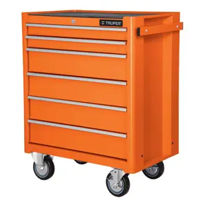 12067 / GAMO-6130 Gabinete metálico móvil, 6 cajones, capacidad 130 kg, Truper