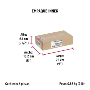 Gancho latonado para puerta, Hermex
