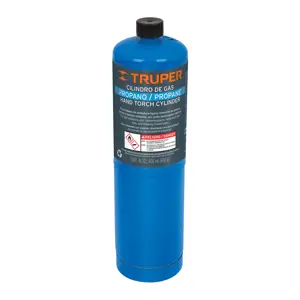 11913 / GAS-400A Cilindro de gas propano de 400 g, azul, Truper