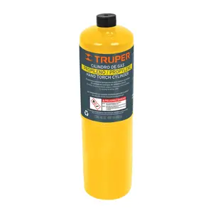 11914 / GAS-400N Cilindro de gas propileno de 400g, amarillo, Truper