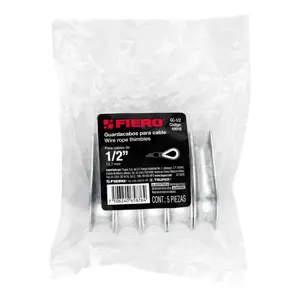 Bolsa con 5 guardacabos para cable de acero de 1/2