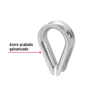 Bolsa con 5 guardacabos para cable de acero de 1/2