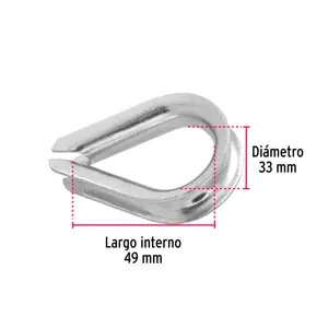 Bolsa con 5 guardacabos para cable de acero de 1/2