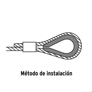Bolsa con 5 guardacabos para cable de acero de 1/2