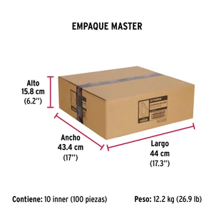 Bolsa con 10 guardacabos para cable de acero de 1/8