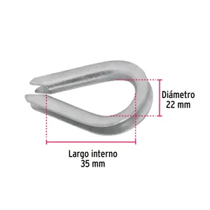Bolsa con 10 guardacabos para cable de acero de 1/8