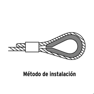 Bolsa con 10 guardacabos para cable de acero de 1/8