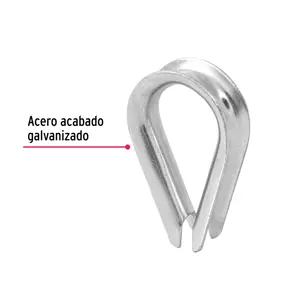 Bolsa con 5 guardacabos para cable de acero de 3/8
