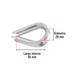 Bolsa con 5 guardacabos para cable de acero de 3/8