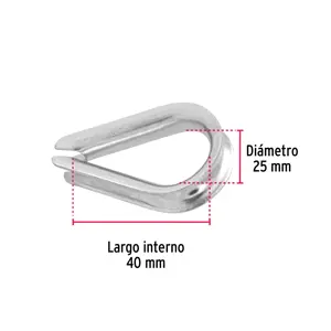 Bolsa con 5 guardacabos para cable de acero de 5/16