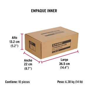 Bolsa con 5 guardacabos para cable de acero de 5/8