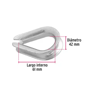 Bolsa con 5 guardacabos para cable de acero de 5/8