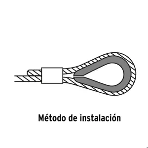 Bolsa con 5 guardacabos para cable de acero de 5/8