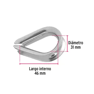 Bolsa con 5 guardacabos para cable de acero de 7/16
